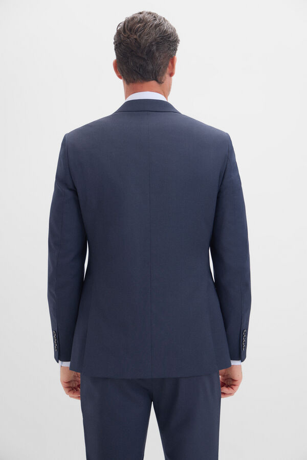 Cortefiel Blazer liso slim fit Azul