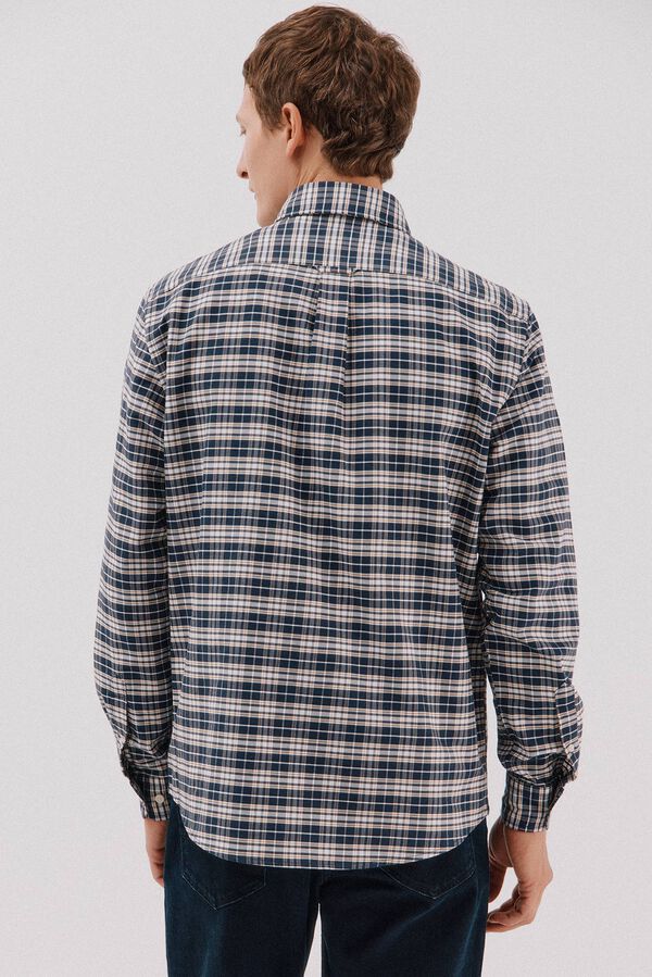 Cortefiel Camisa oxford xadrez Azul