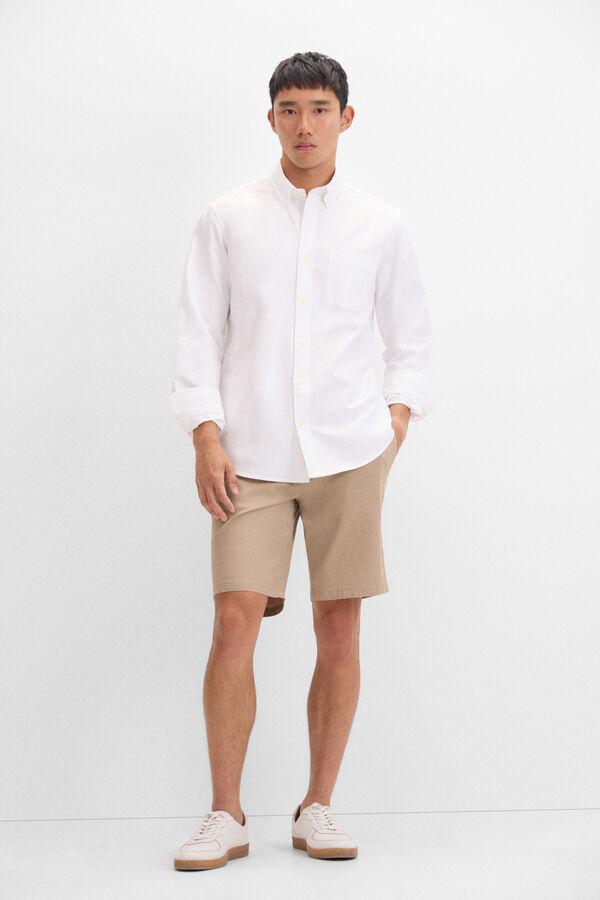 Cortefiel Bermudas chinos estampadas Tostado