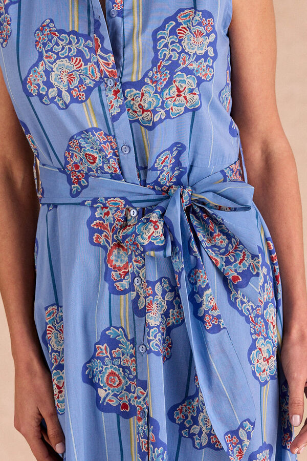 Polín Et Moi Vestido longo Zaira Azul