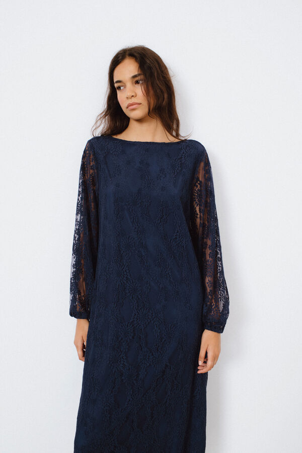 Vila Vestido de fiesta midi Azul marino