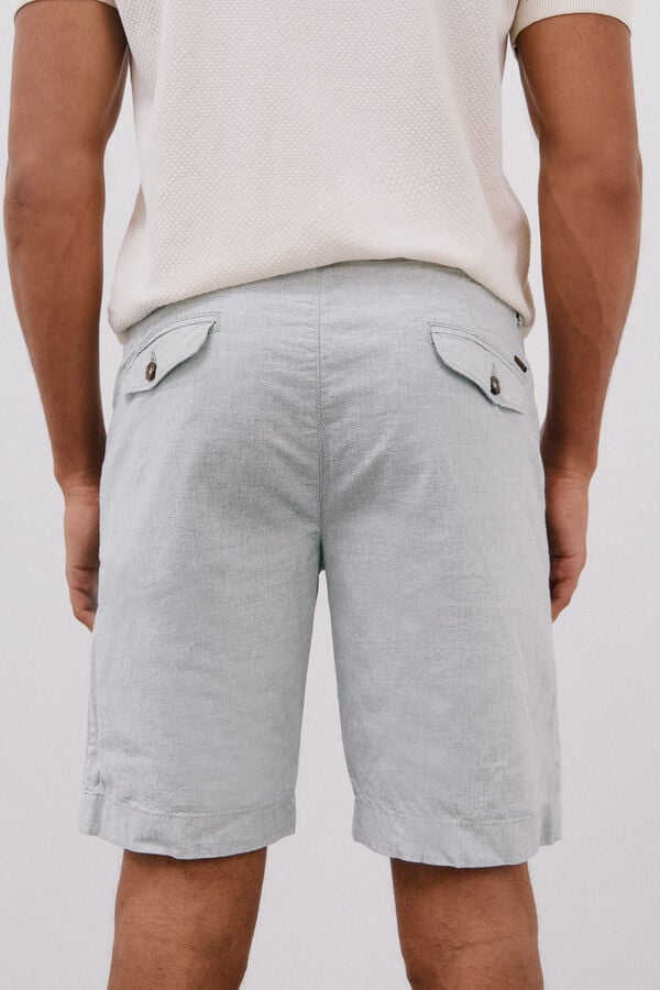 Cortefiel Bermudas Oxford cal&ccedil;as chino Verde