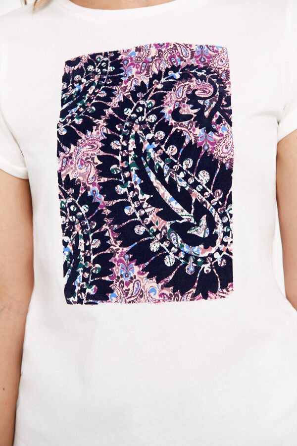 Cortefiel T-shirt estampada algodão Multicolorido