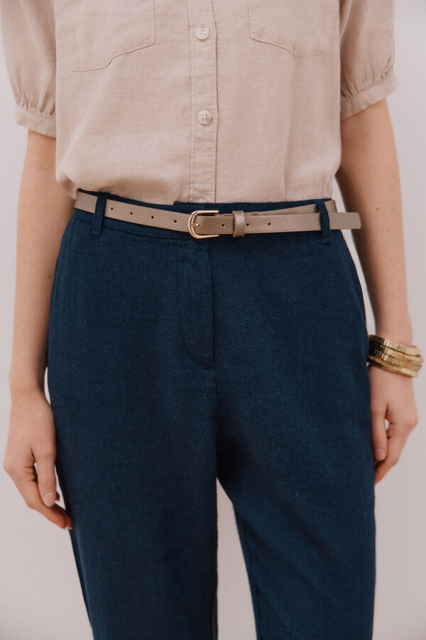 Cortefiel Cal&ccedil;as de linho Azul