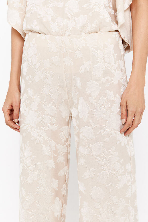 Cortefiel Pantal&oacute;n jacquard punto Beige