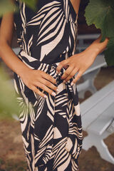 Vila Falda midi pareo con lazada lateral Negro