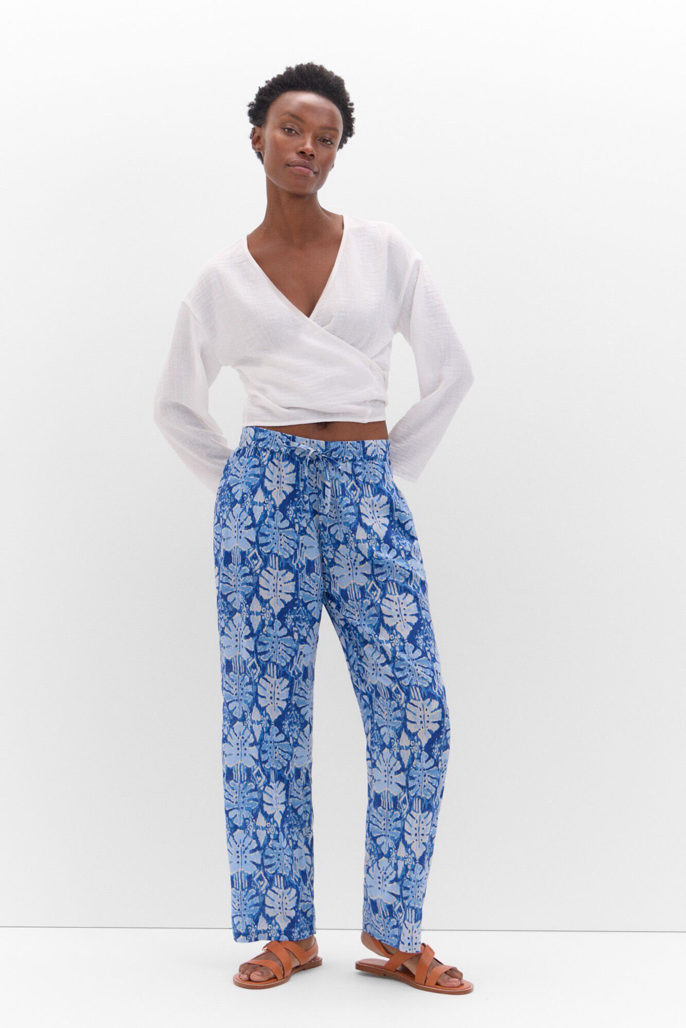 Cortefiel Cal&ccedil;as fluidas estampadas