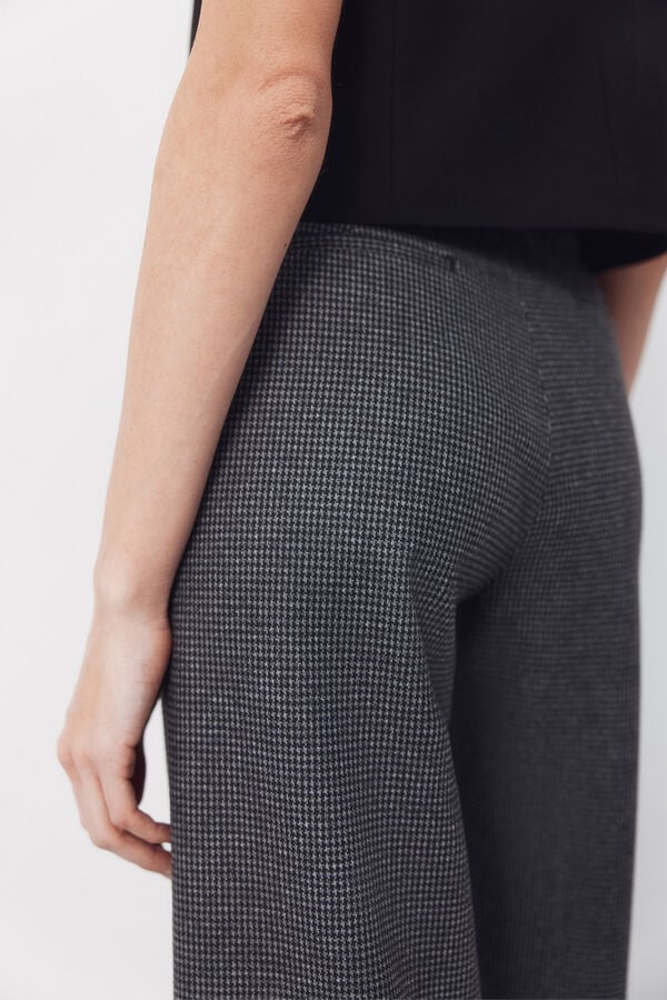 Cortefiel Pantal&oacute;n punto ancho Estampado gris