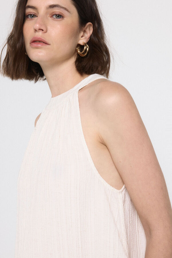 Vero Moda Vestido longo flu&iacute;do com halter  Branco