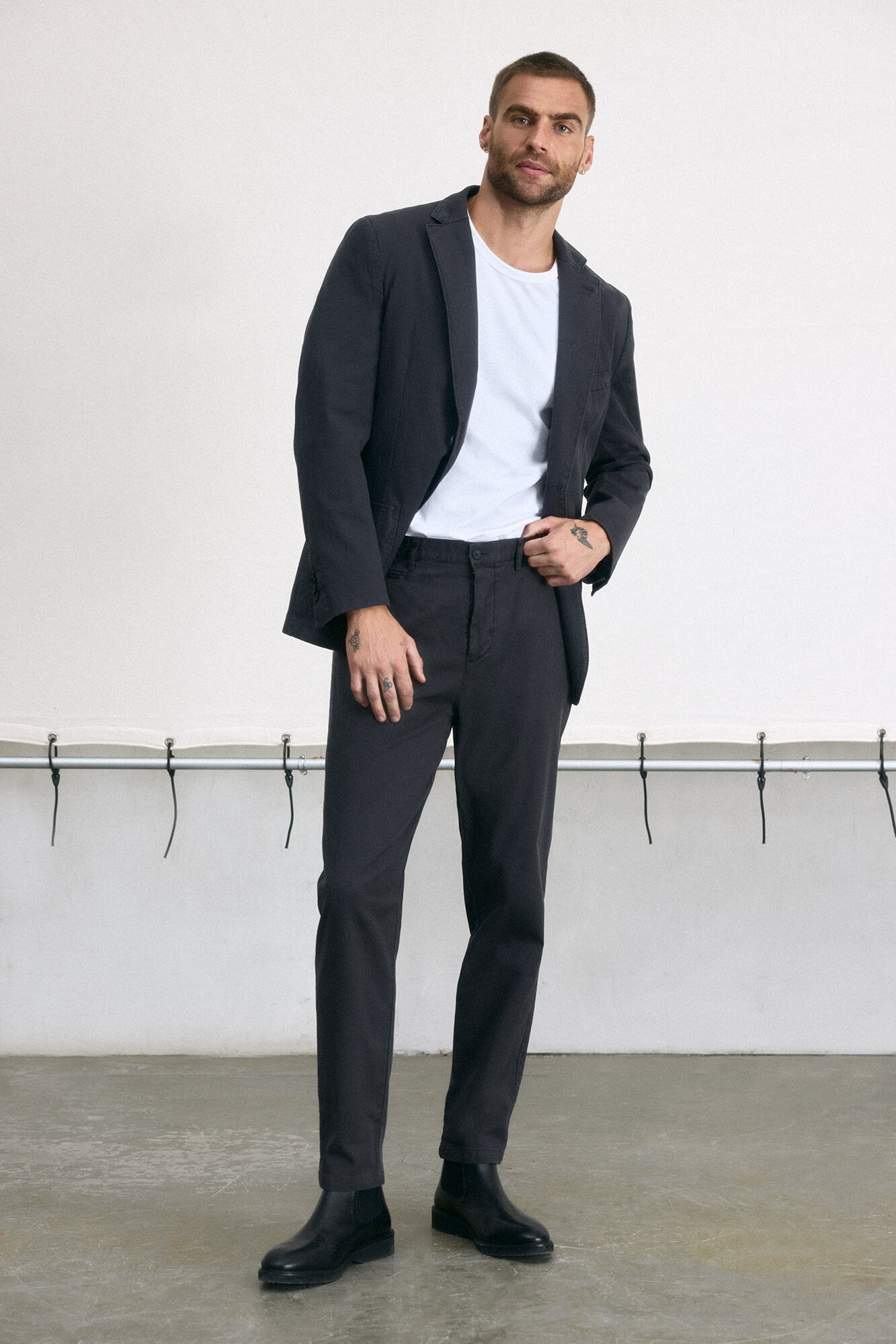 OOTO Blazer slim algod&atilde;o 