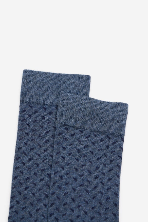 Cortefiel Meia micro-padronizada Azul