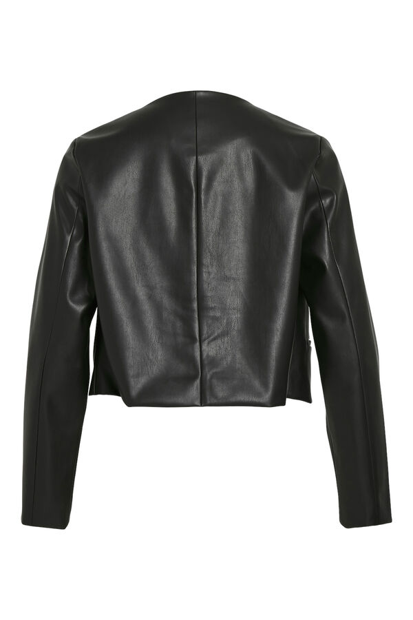 Vila Jaqueta de polipele com ondas Preto