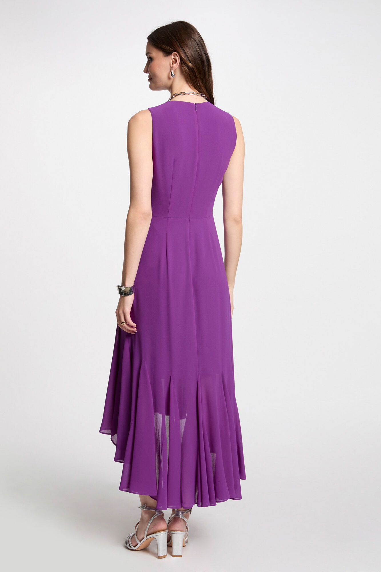 Morgan Vestido midi recto holgado