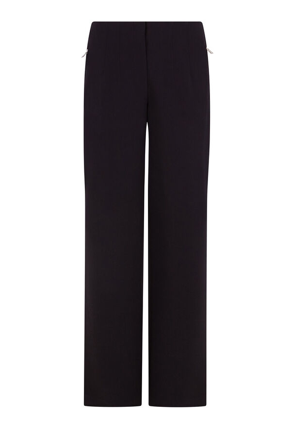 Cortefiel Pantal&oacute;n cremalleras Negro
