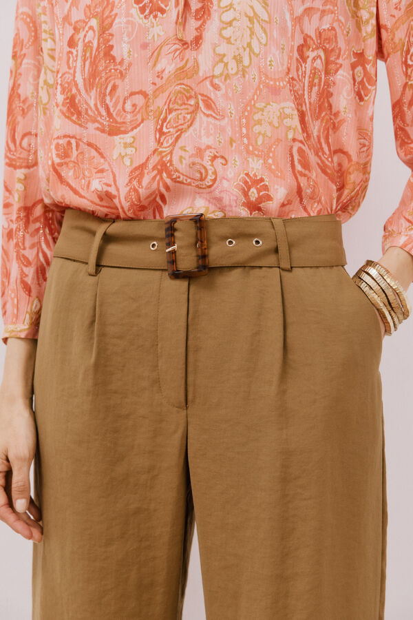 Cortefiel Cal&ccedil;as com cinto Verde