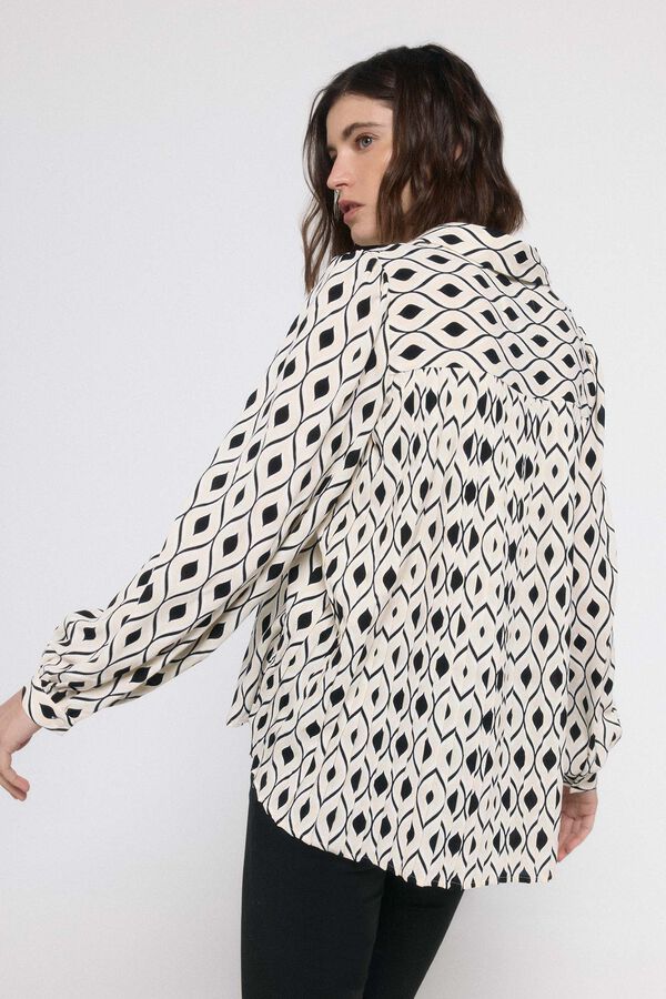 Vero Moda Camisa manga larga estampada Gris