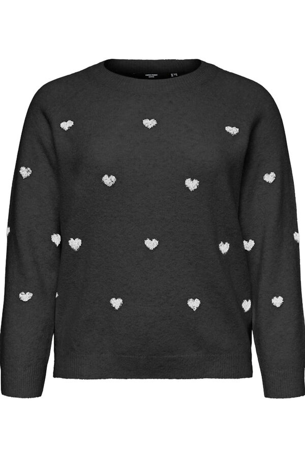 Vero Moda Curve Jersey de cuello redondo talla grande Gris oscuro