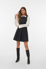 Vero Moda Vestido corto vuelo Gris oscuro