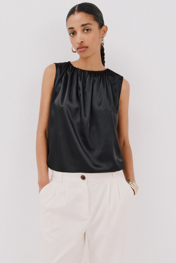 Cortefiel Top combinado Preto