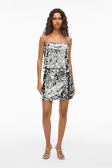 Vila Saia curta com lantejoulas Cinzento