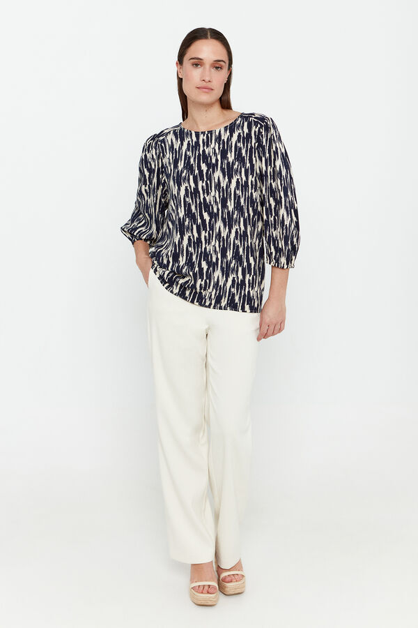 Vero Moda Top de manga 3/4 e gola redonda Cinzento