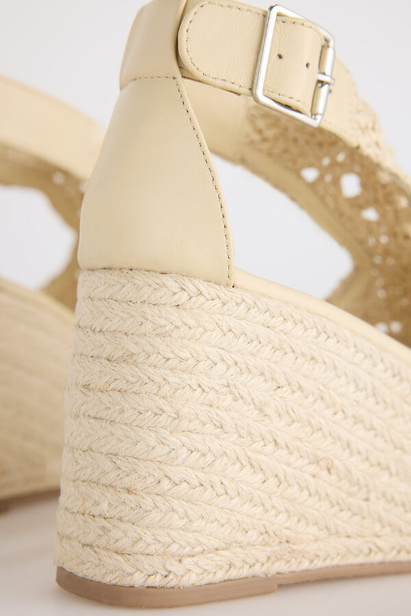 Slowlove Sandalia plataforma rafia Beige