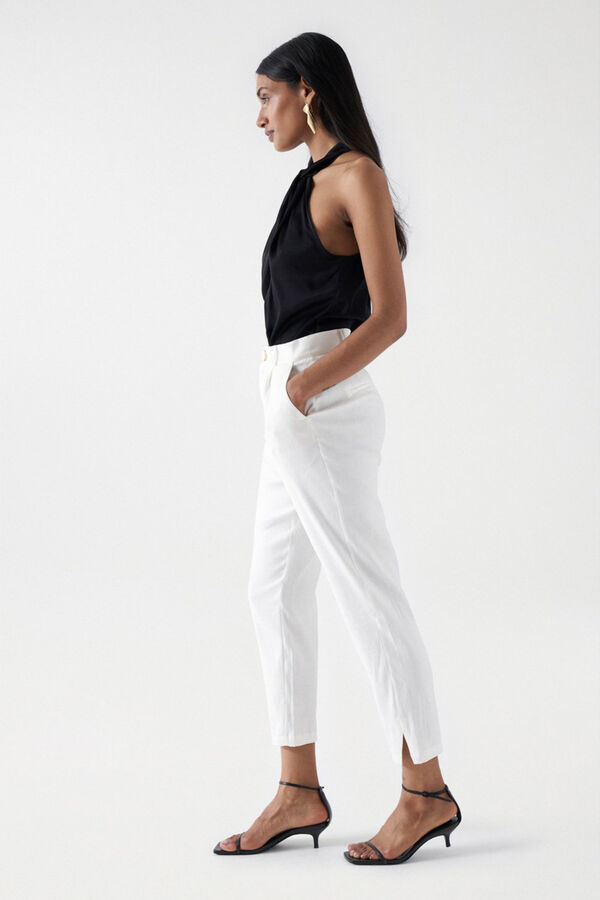 Salsa Jeans Chino de lino slim fit Beige