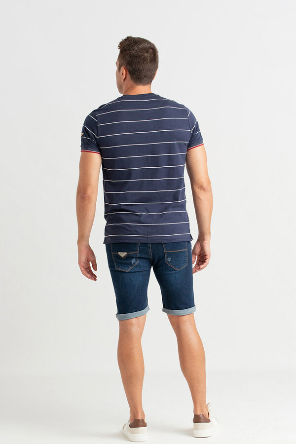 Privata T-shirt de manga curta 100% algod&atilde;o Azul