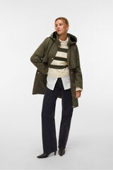 Vero Moda Parka con botones plateados Verde
