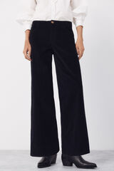Cortefiel Pantalones Marine Velvet Negro
