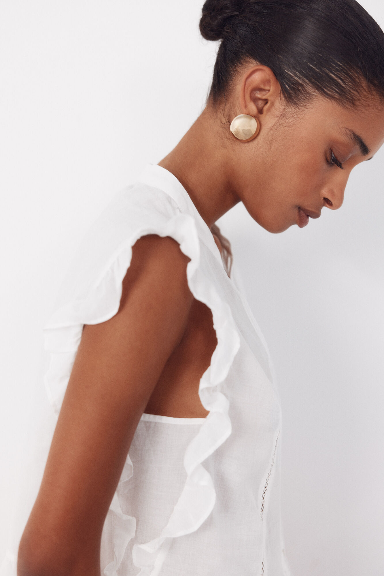 Cortefiel Blusa folhos