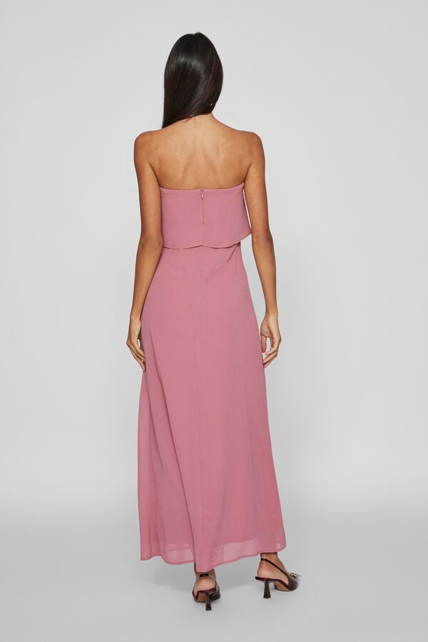 Vila Vestido de fiesta largo de tirantes Rosa