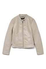Vero Moda Cazadora efecto piel cuello Perkins Beige