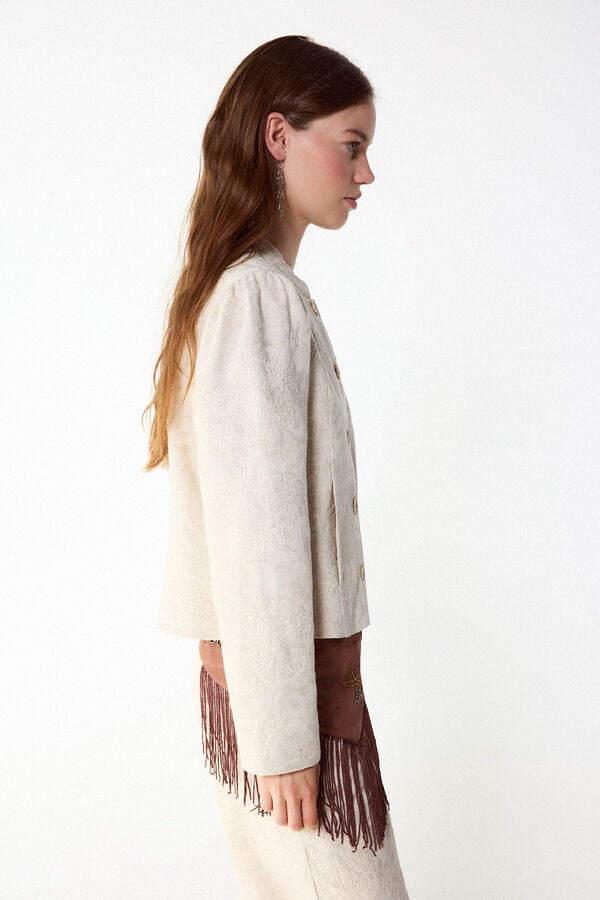 Slowlove Chaqueta bordada Ecru