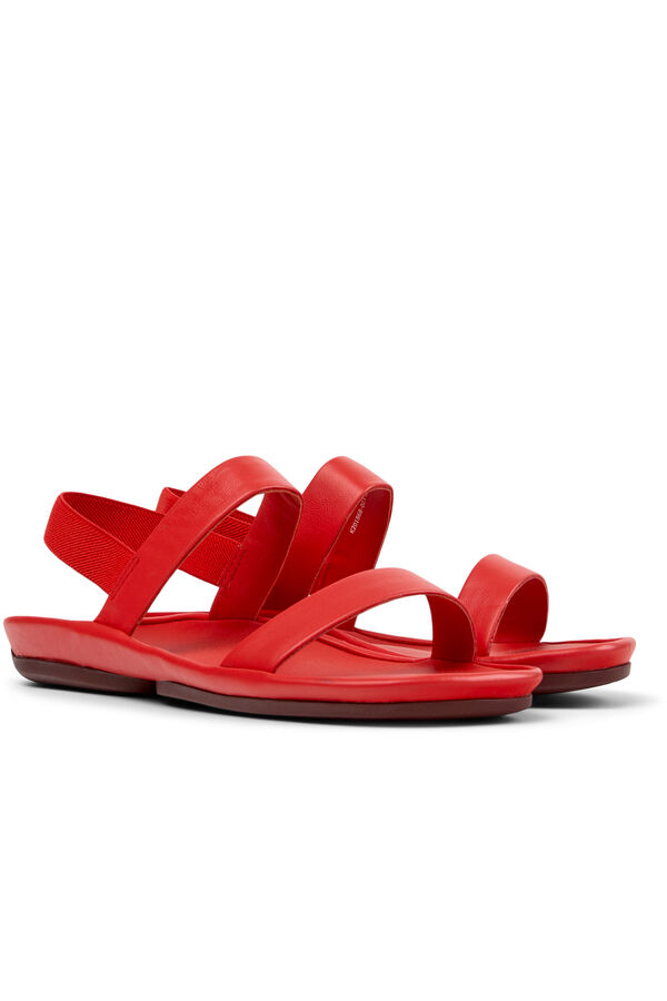 Camper Sand&aacute;lias de pele para mulher Vermelho