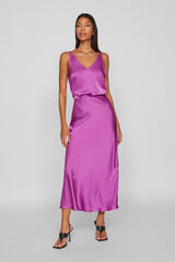 Vila Falda satinada midi Lila