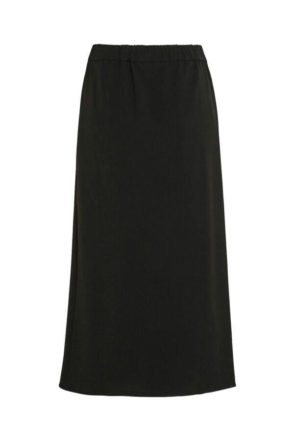 Vila Falda midi con apertura delantera Negro