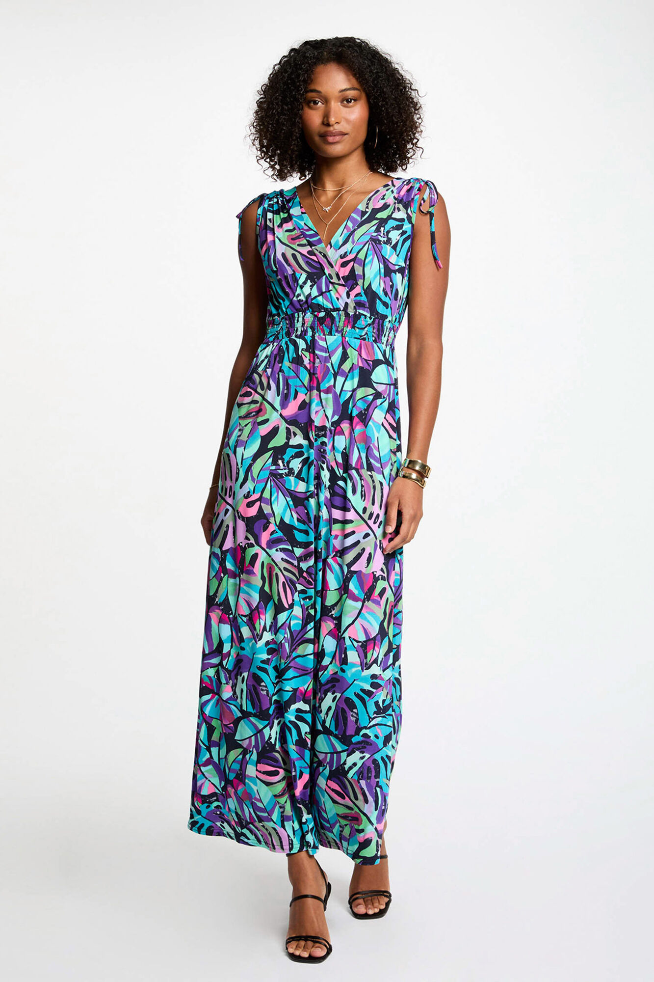 Morgan Vestido largo recto estampado