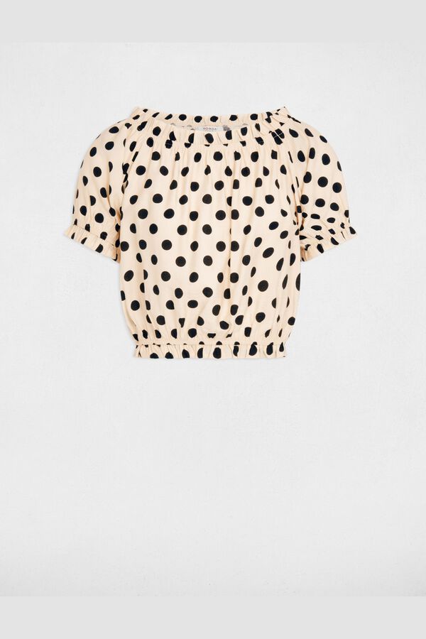 Morgan Top fluido con cuello bardot Multicolor