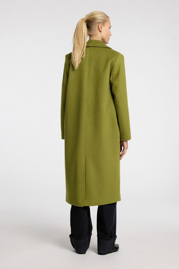 Selected Femme Sobretudo comprido confeccionado em algod&atilde;o reciclado.  Dourado