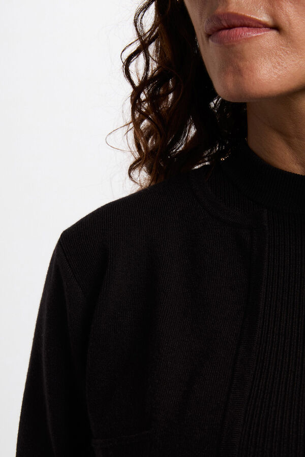 Morgan Vestido curto efeito 2 em 1 Preto