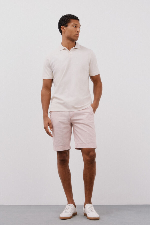 Cortefiel Bermudas Oxford cal&ccedil;as chino Vermelho