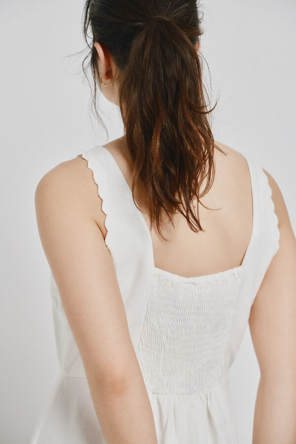Vero Moda Vestido midi de al&ccedil;as Branco