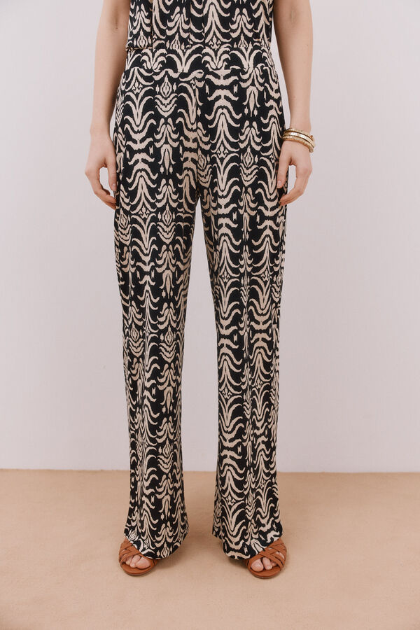 Cortefiel Pantal&oacute;n de punto estampado Estampado blanco