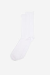 Cortefiel Calcet&iacute;n liso con coolmax Blanco