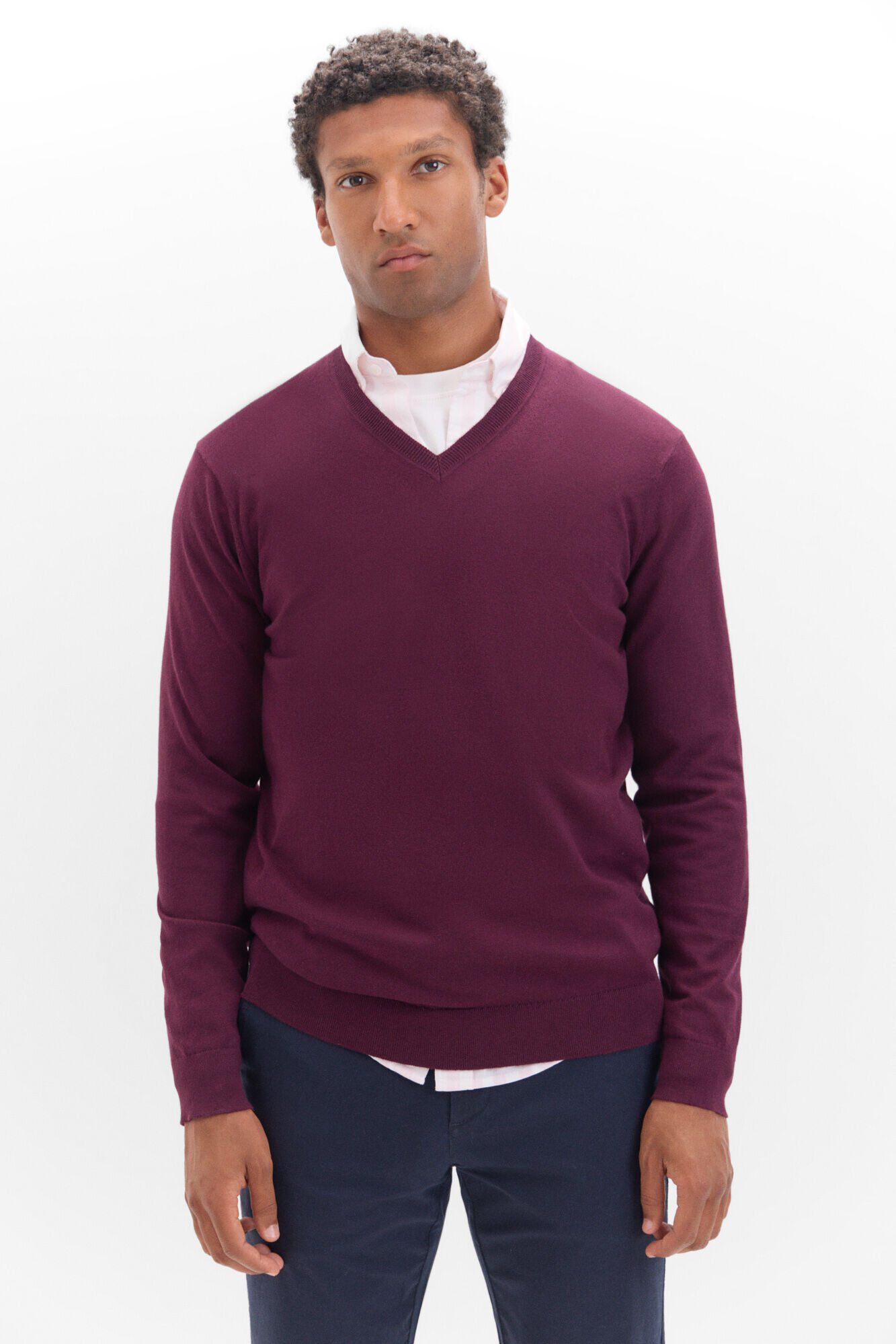 Cortefiel Camisola algod&atilde;o caxemira gola em bico