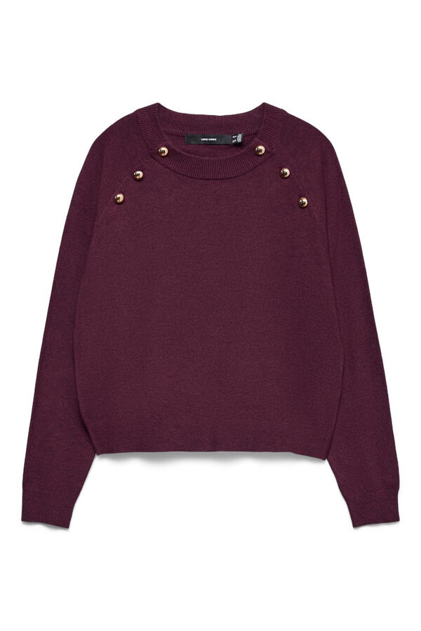 Vero Moda Jersey de punto botones dorados Morado