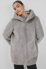 Cortefiel Abrigo efecto doble faz reversible Gris