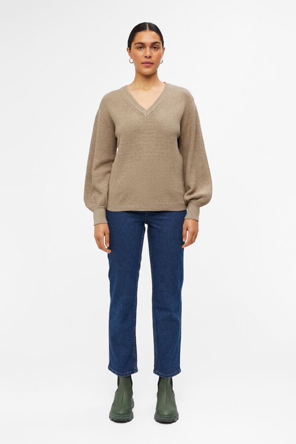 Object Camisola manga balão Cinzento