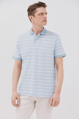 Cortefiel Polo oxford de rayas Azul